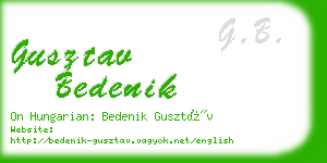 gusztav bedenik business card